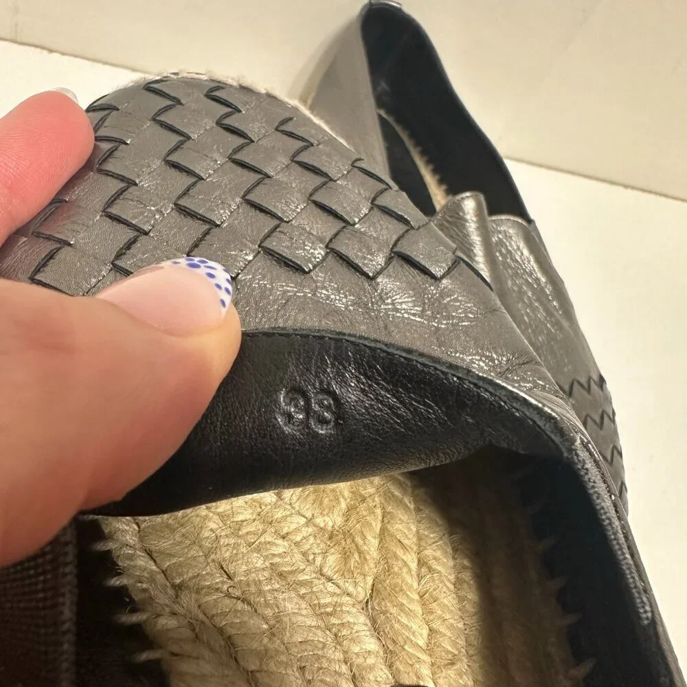 Bottega Veneta Gala Metallic Leather Espadrilles